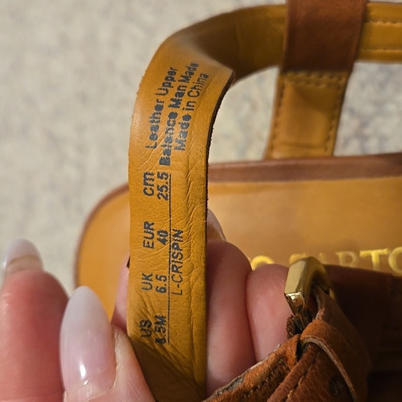 Franco Sarto Brown Sandals with Wedge Heel and Adjustable Strap - Picture 6 of 10